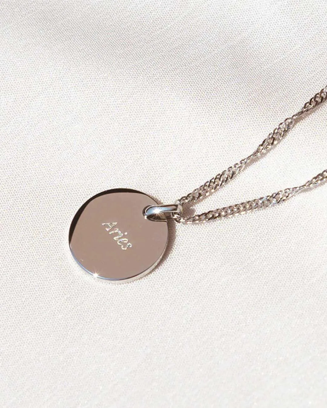 Silver Zodiac Aries Necklace