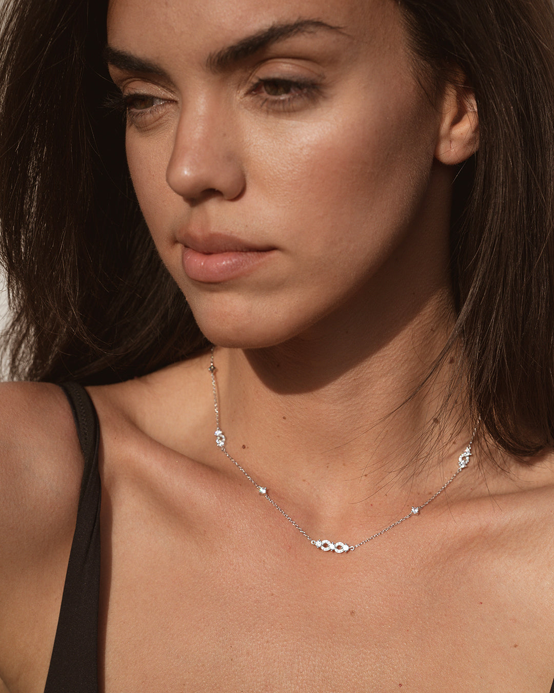 Silver Zircon Breeze Necklace