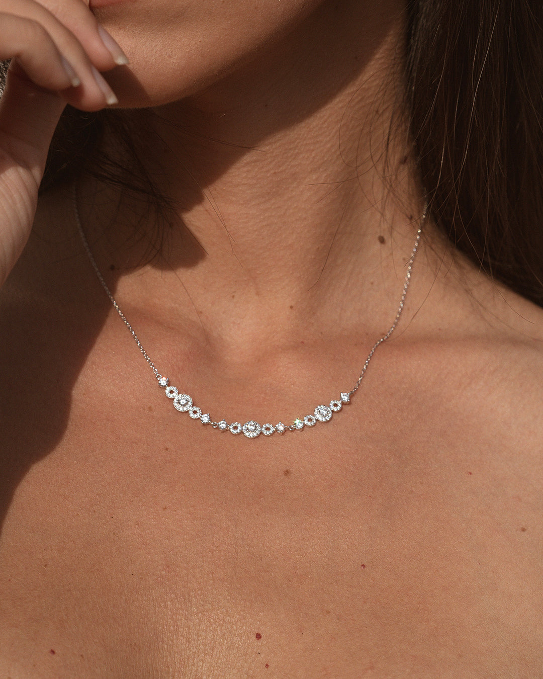 Breeze Zirconia Silver Necklace