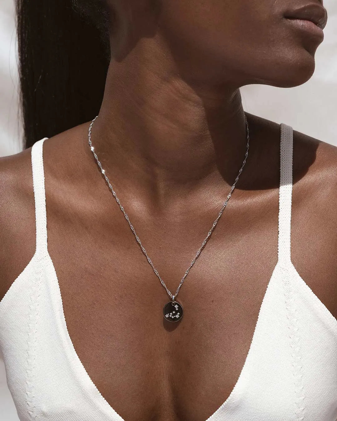 Capricorn Zodiac Silver Necklace