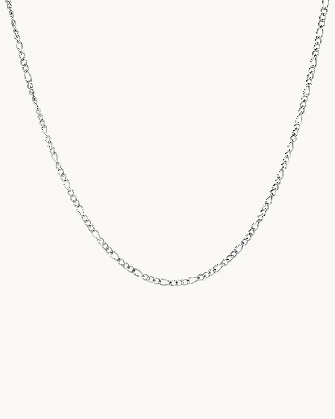 Collar Cadena Plateado Figaro