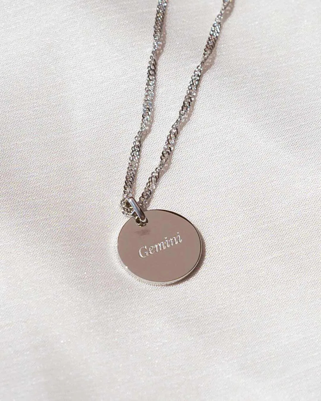 Silver Zodiac Gemini Necklace