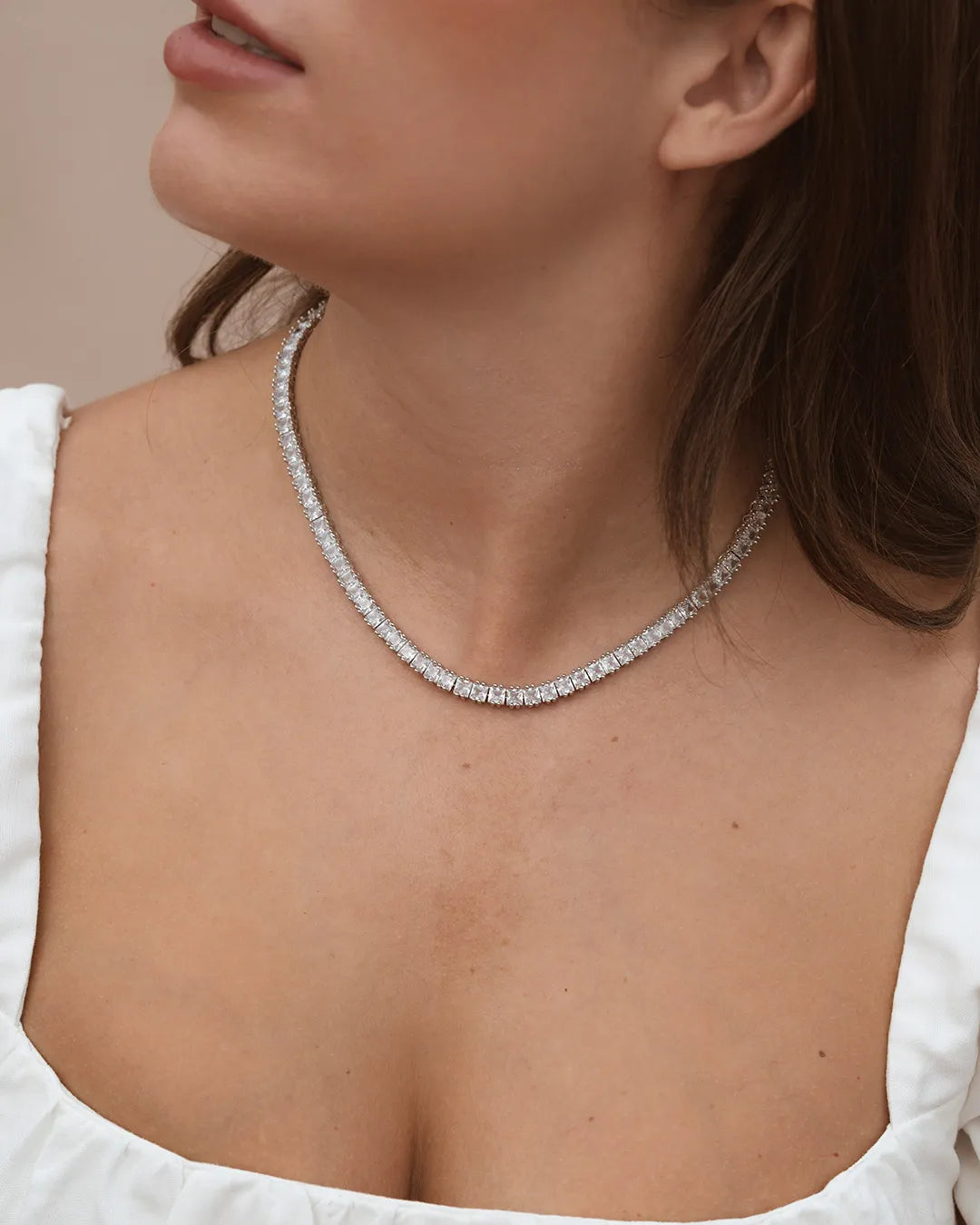 Silver Tennis Light Necklace