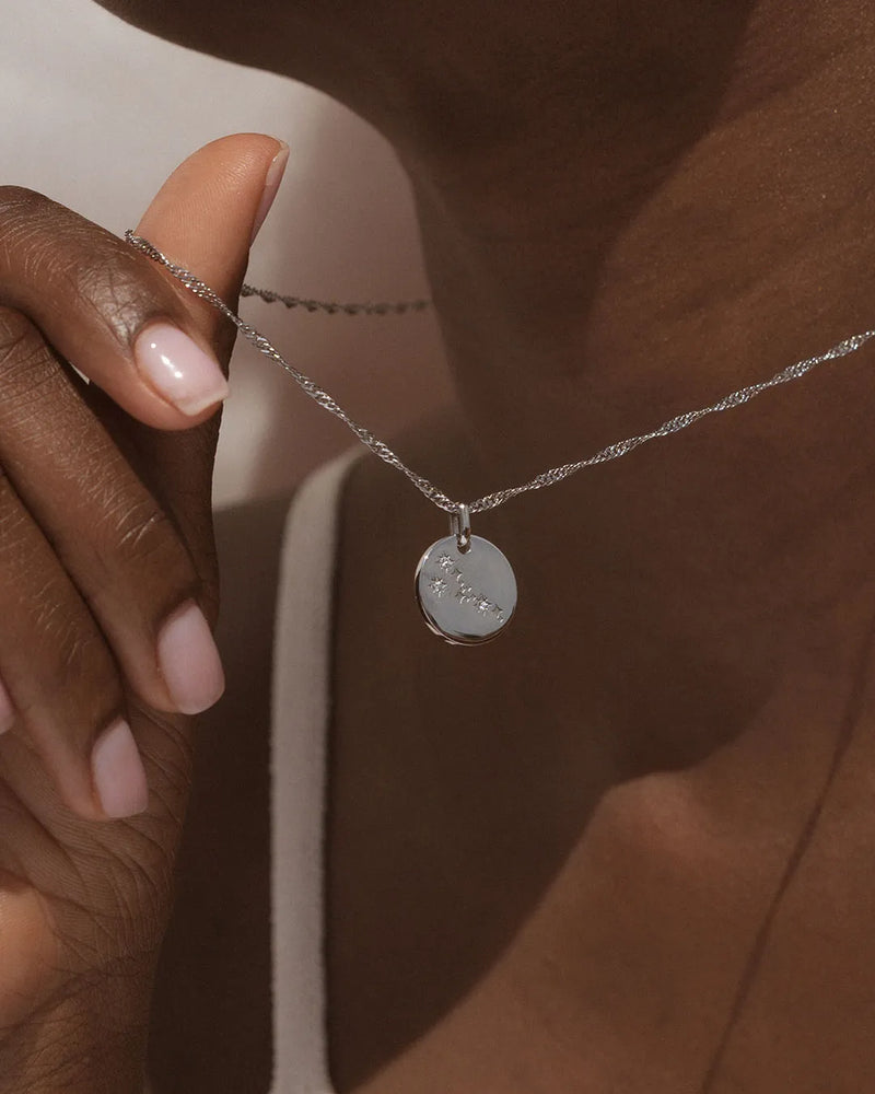 Taurus Zodiac Silver Necklace