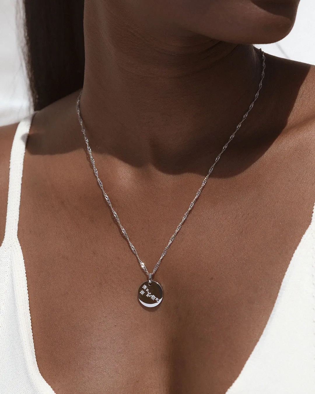 Taurus Zodiac Silver Necklace
