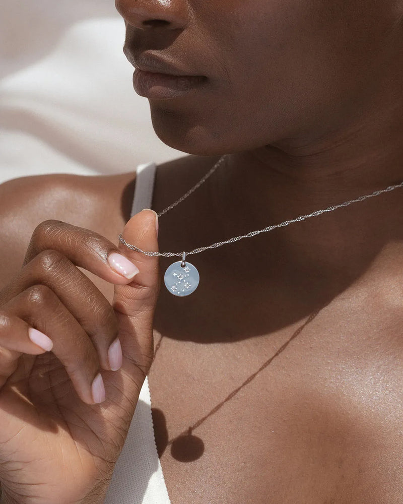 Virgo Zodiac Silver Necklace