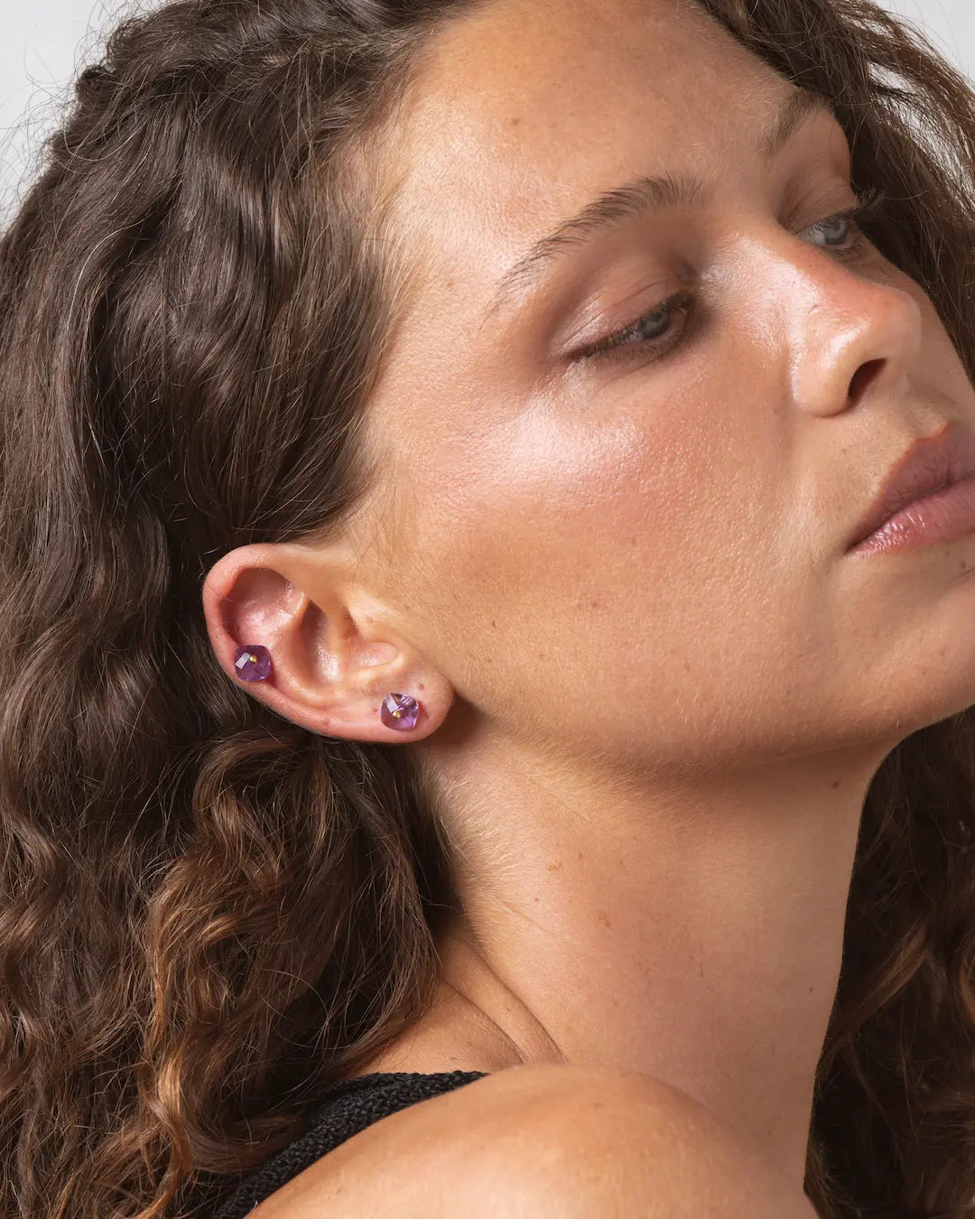 Amethyst Nude Earrings