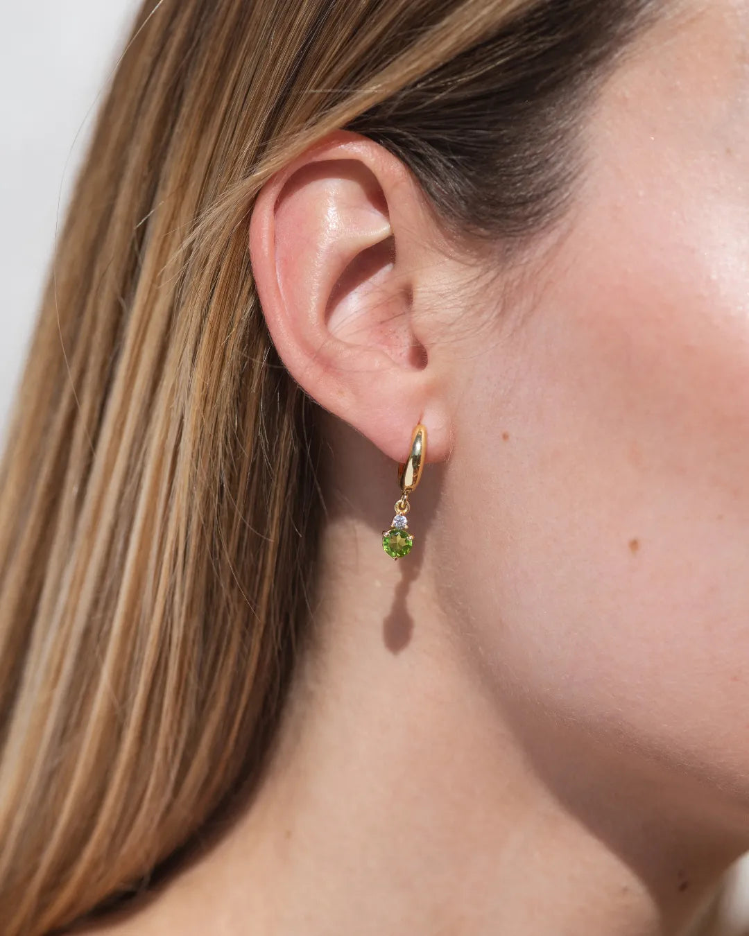 Pendientes Birthstone Agosto - Peridoto