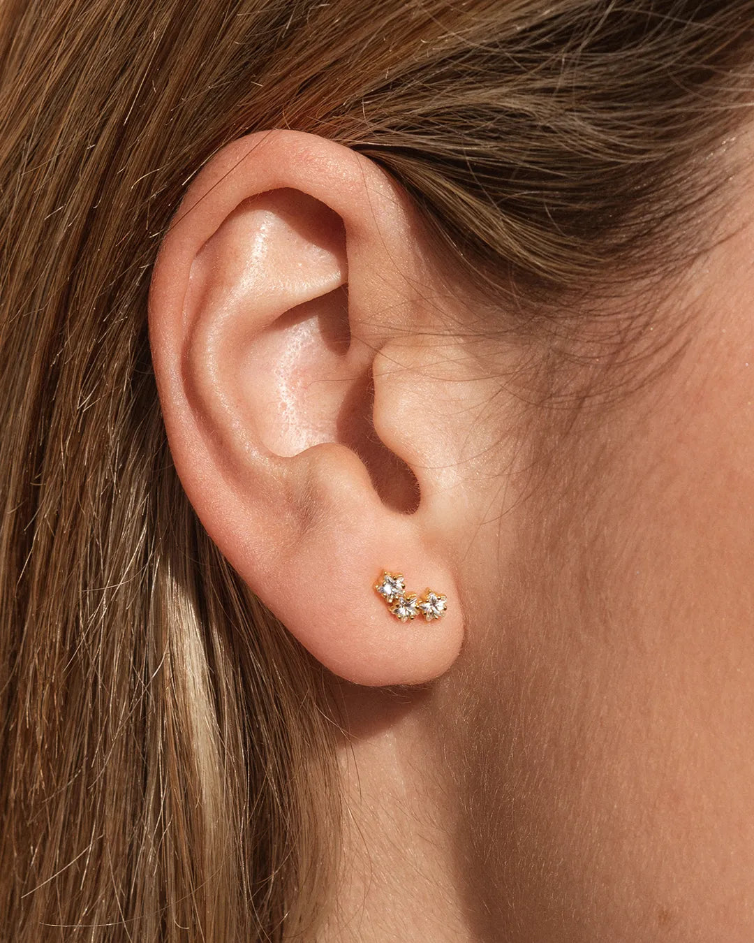 Mini Tristar Star Earrings