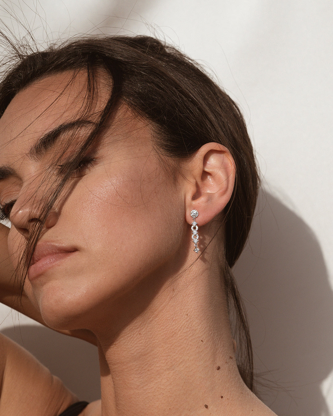 Breeze Long Silver Earrings