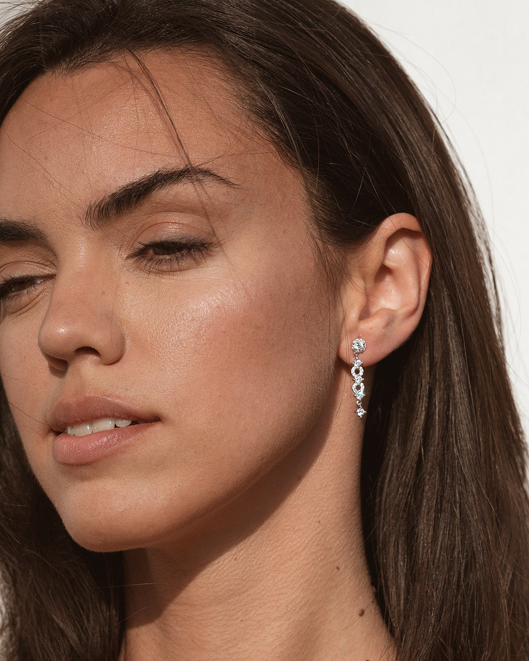 Breeze Long Silver Earrings