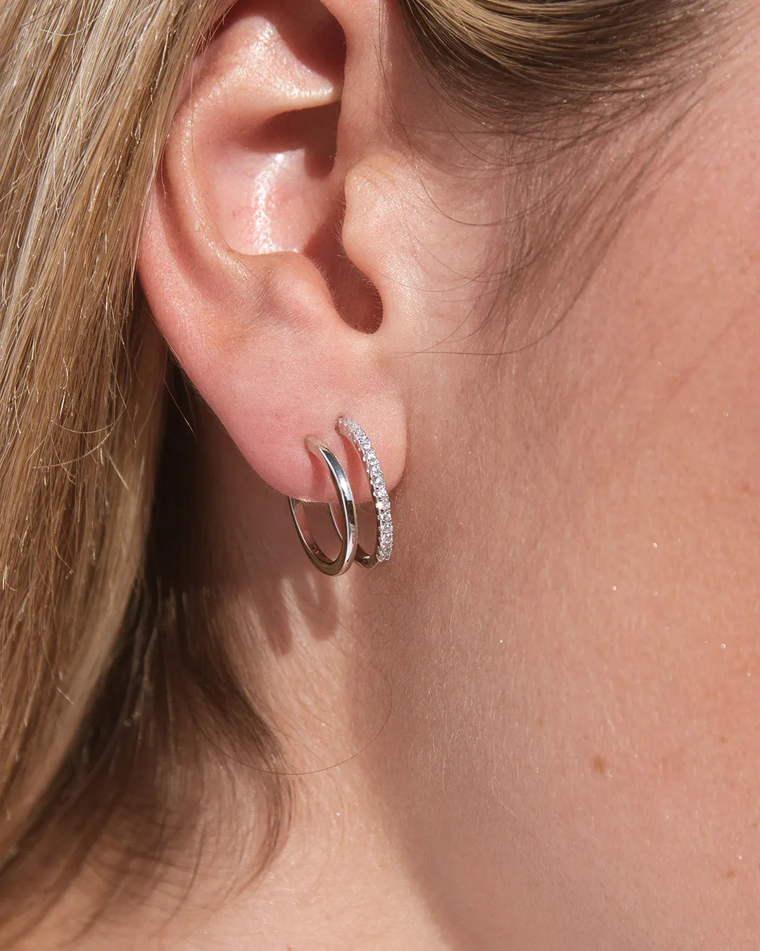 Aros Plata Dobles Dobble