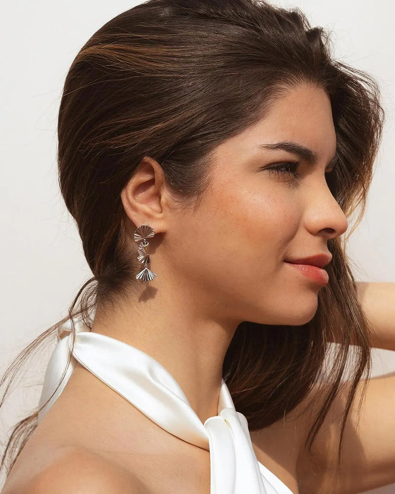 Pendientes Plateados Largos Lylo