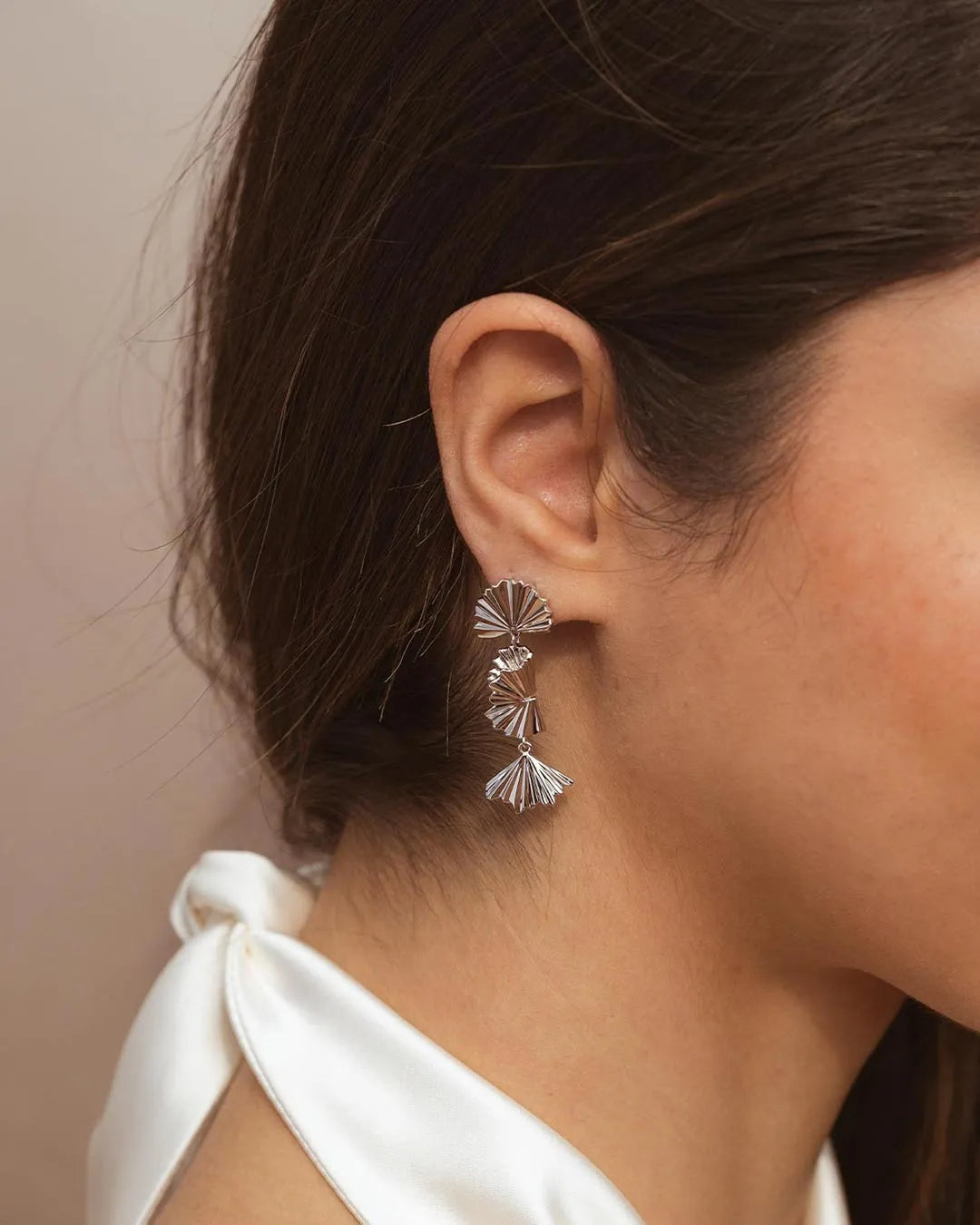 Pendientes Plateados Largos Lylo