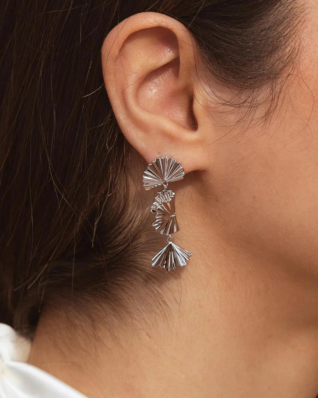 Pendientes Plateados Largos Lylo