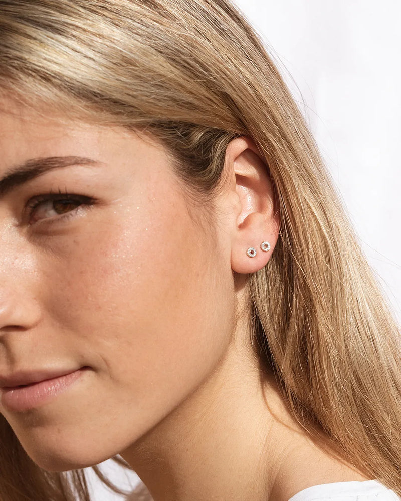 Silver Mini Circle Earring