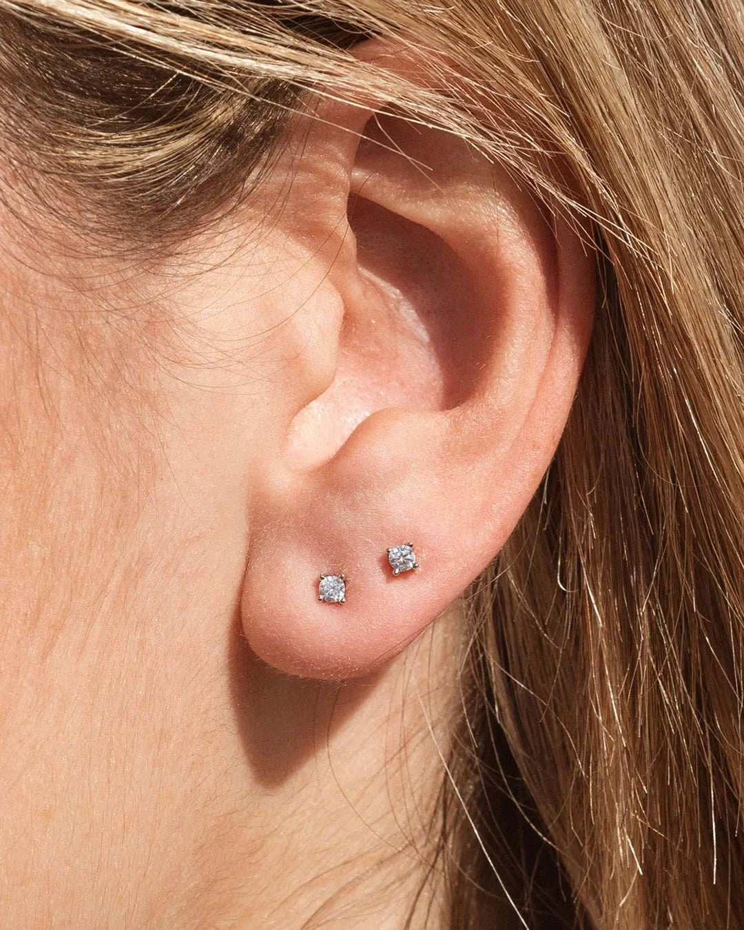 Mini Dot Silver Earrings
