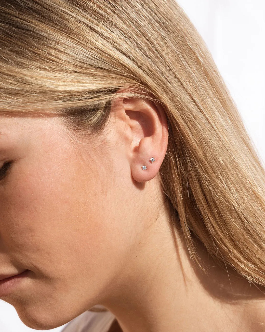 Mini Dot Silver Earrings
