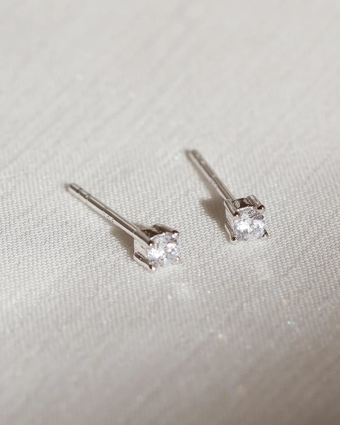 Mini Dot Silver Earrings