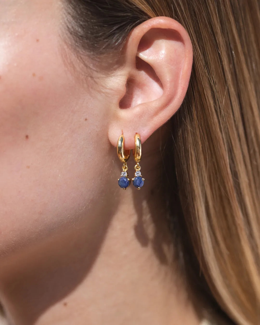 Pendientes Birthstone Septiembre - Zafiro
