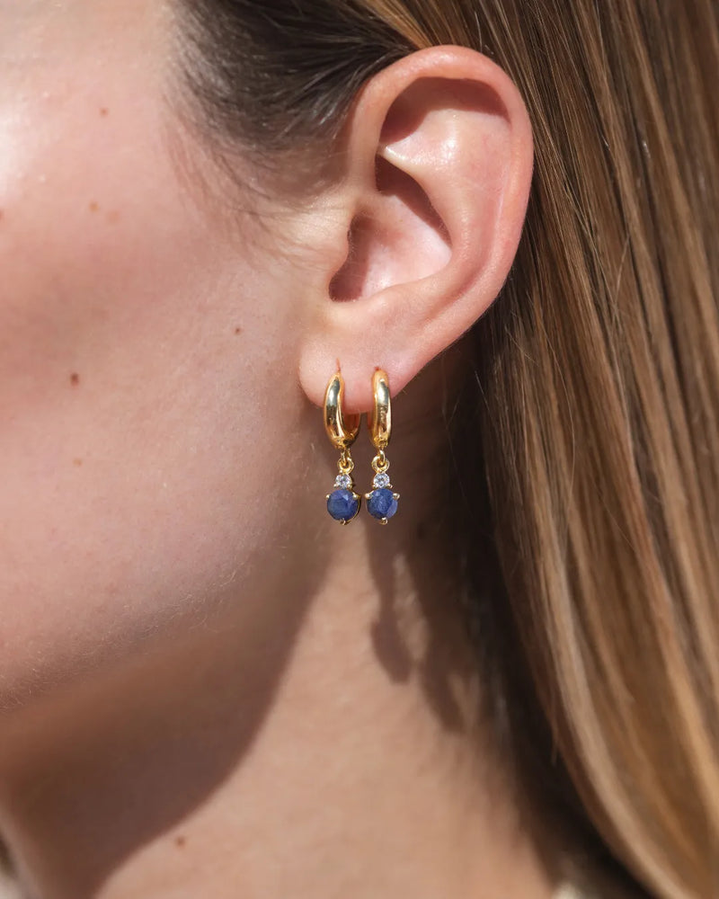 September Birthstone Earrings - Sapphire 