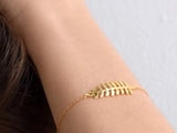 Pulsera Plata Hoja Follie