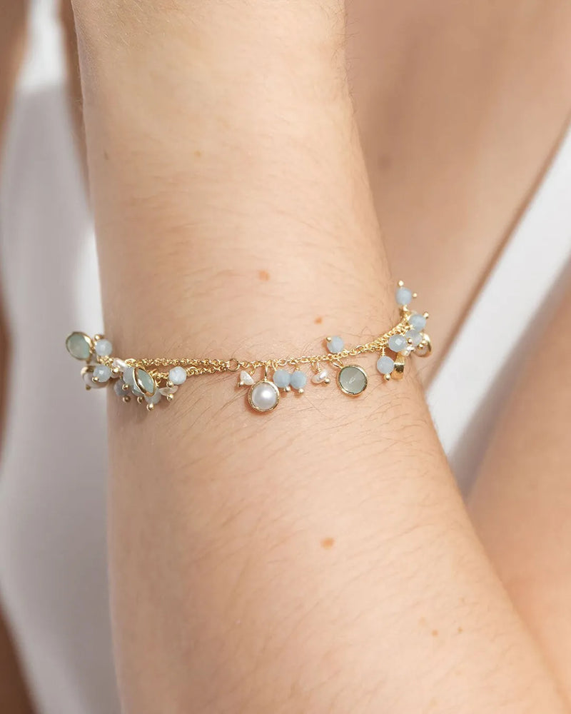 Aquamarine Amulet Bracelet
