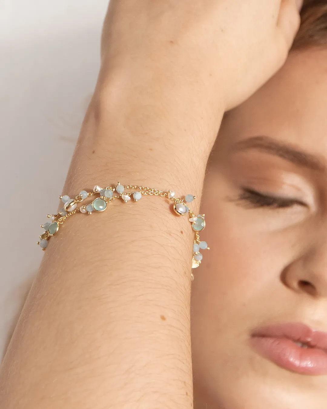 Aquamarine Amulet Bracelet