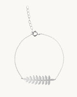 Pulsera Plata Hoja Follie