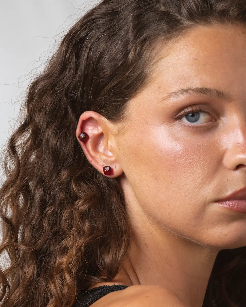 Nude Garnet Earrings