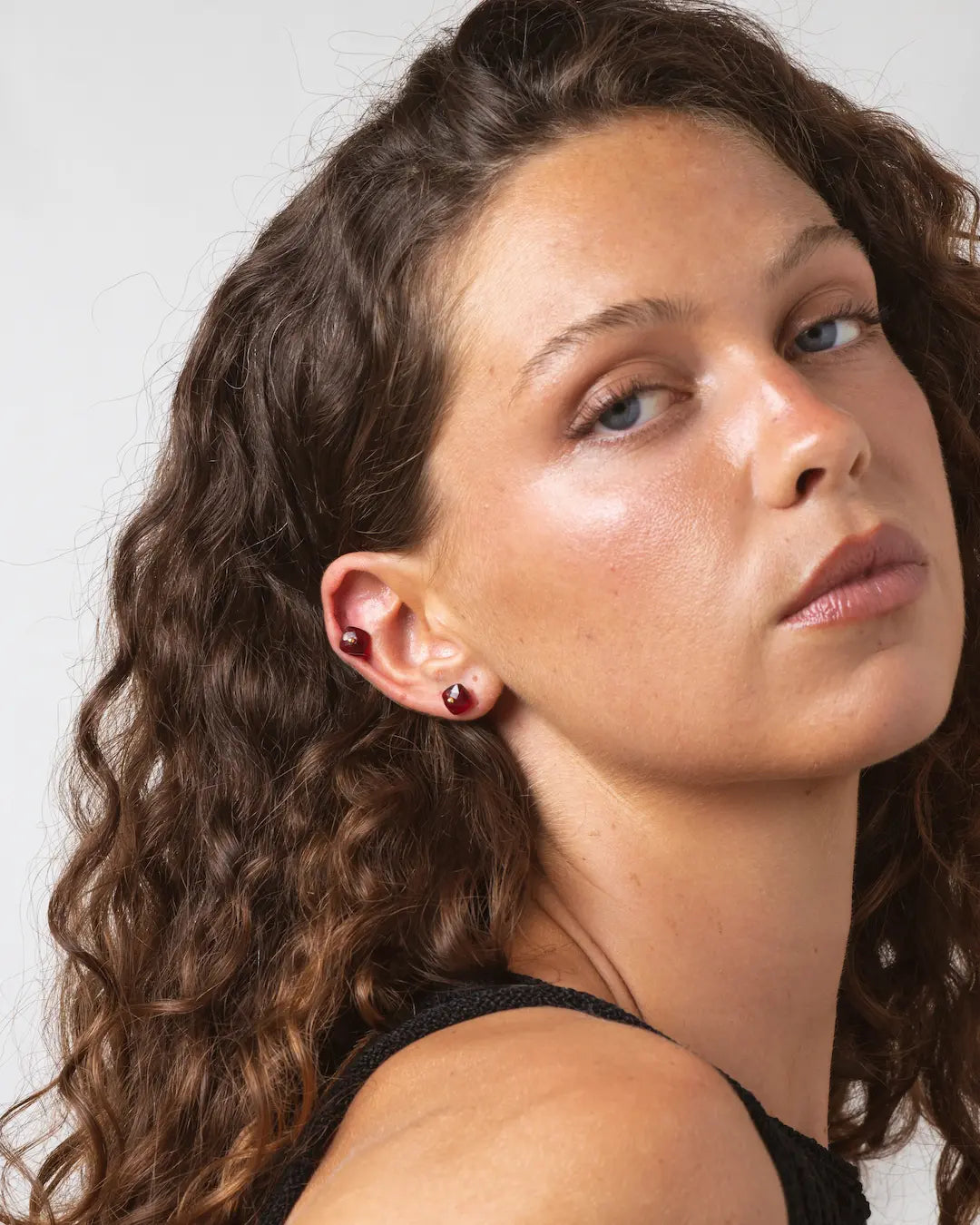 Nude Garnet Earrings