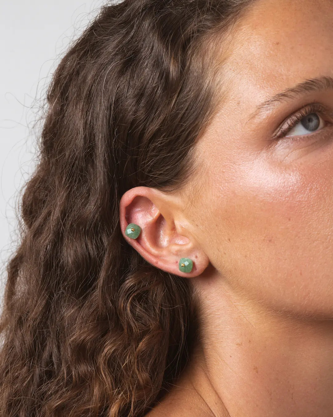 Nude Green Aventurine Earrings