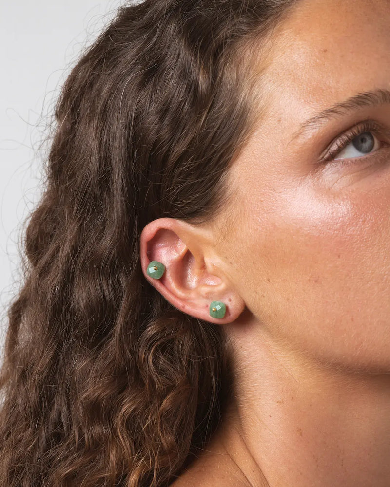 Nude Green Aventurine Earrings